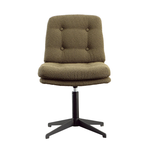 Branca Olive Green Upholstery with Black Metal Base Dining Chair