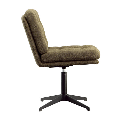 Branca Olive Green Upholstery with Black Metal Base Dining Chair