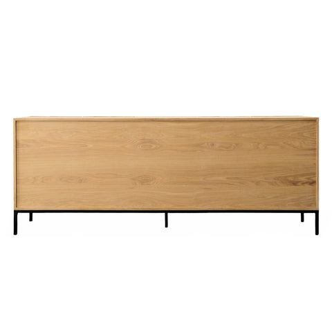 Ezekiel Natural Oak Veneer with Black Base Sideboard