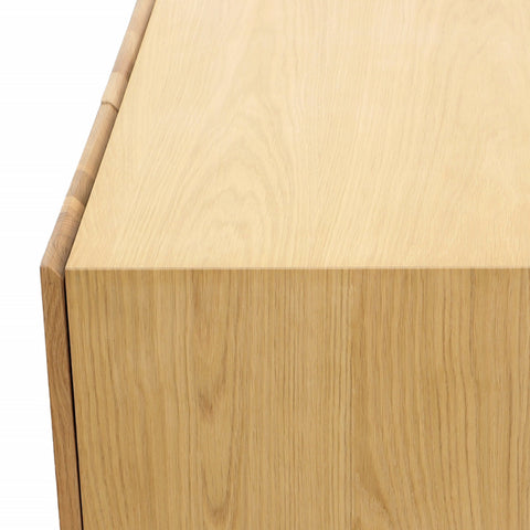 Ezekiel Natural Oak Veneer with Black Base Sideboard