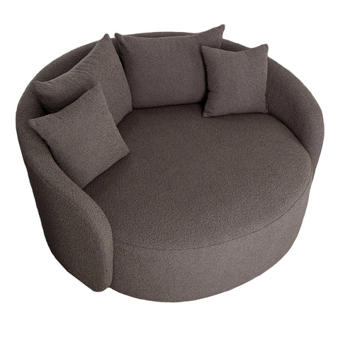 Ember Charcoal Boucle Chair And A Half