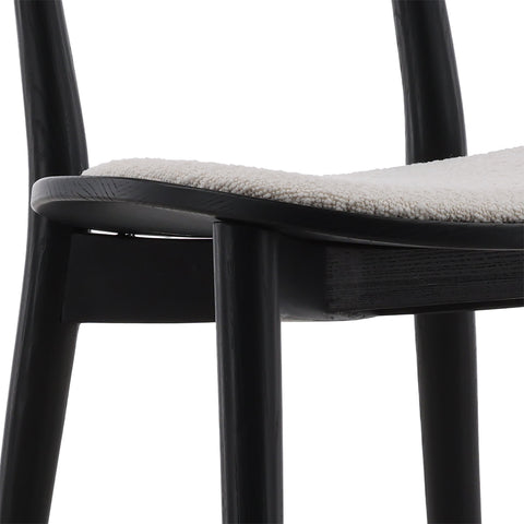 Lora Black, Natural and Cream Counter Stool