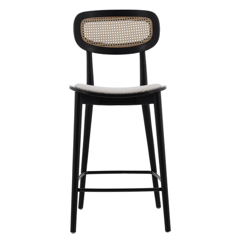Lora Black, Natural and Cream Counter Stool