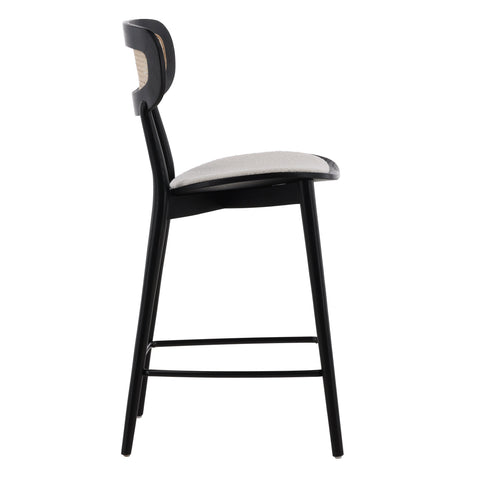 Lora Black, Natural and Cream Counter Stool