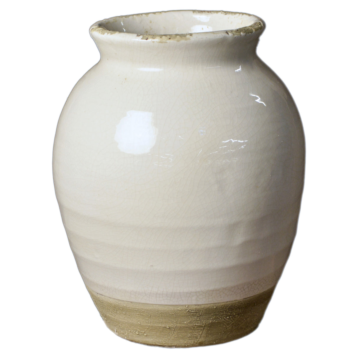Solange Off White and Natural Tone Vase