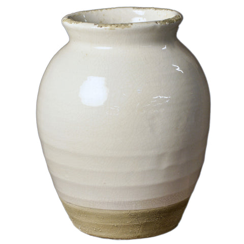 Solange Off White and Natural Tone Vase