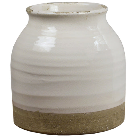 Samara Off White and Natural Tone Vase
