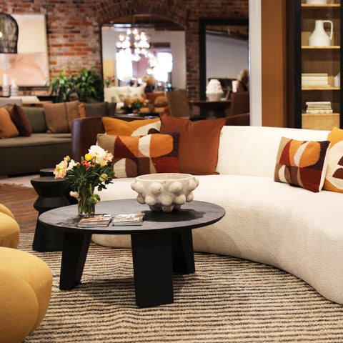 Alvyn Black Sandblasted Finish Coffee Table