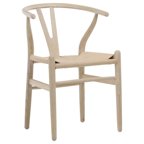Renault Light Bleached Natural Finish Dining Chair