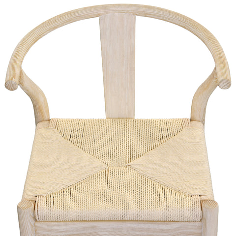 Renault Light Bleached Natural Finish Counter Stool