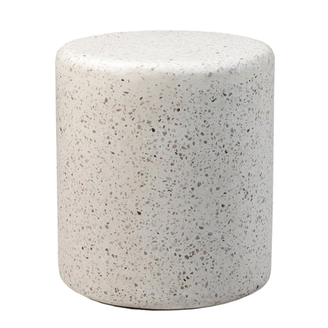 Adriti Off White Terrazzo Outdoor Side Table