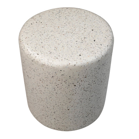 Adriti Off White Terrazzo Outdoor Side Table