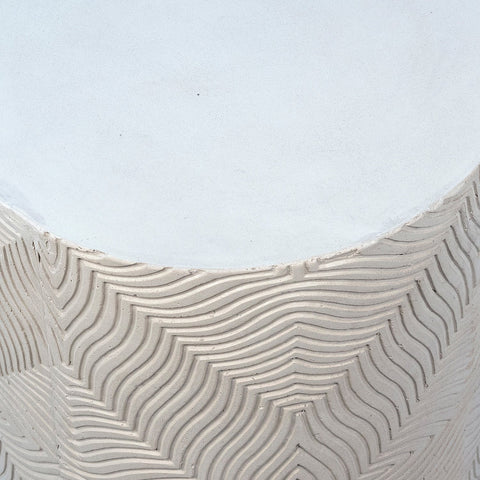 Tarita White Finish Outdoor Side Table