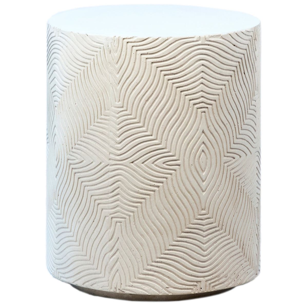 Tarita White Finish Outdoor Side Table