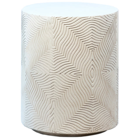 Tarita White Finish Outdoor Side Table