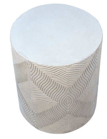 Tarita White Finish Outdoor Side Table