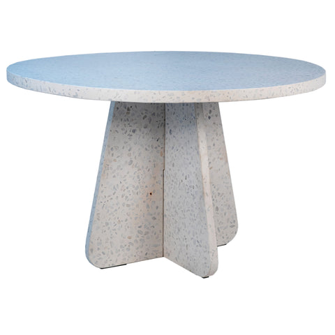 Jenson Off White Terrazzo with Sealed Finish Outdoor Dining Table