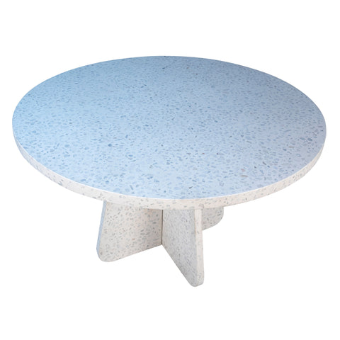 Jenson Off White Terrazzo with Sealed Finish Outdoor Dining Table