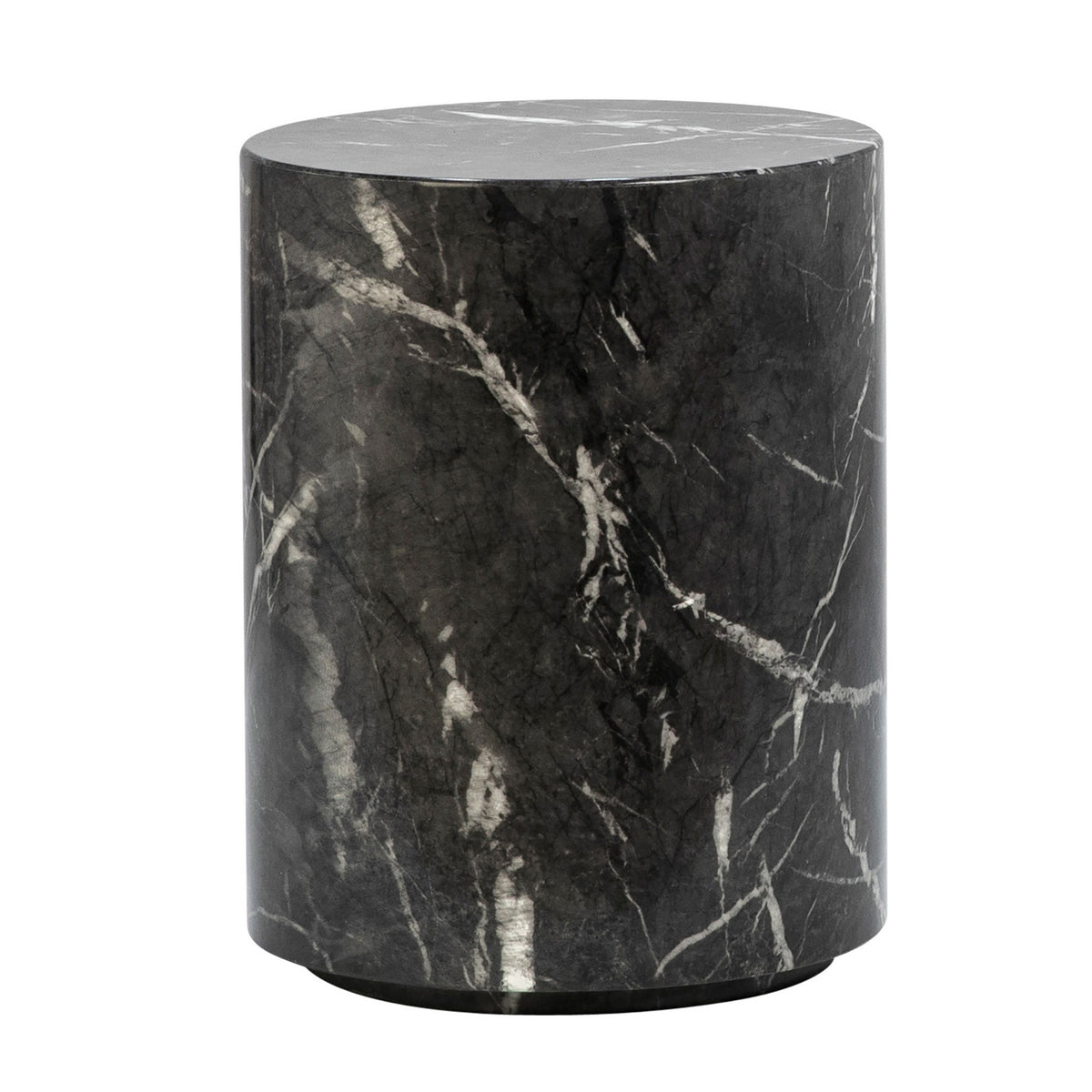 Regala Black with White Veins Side Table