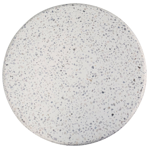 Yulo Off White Terrazzo Outdoor Side Table