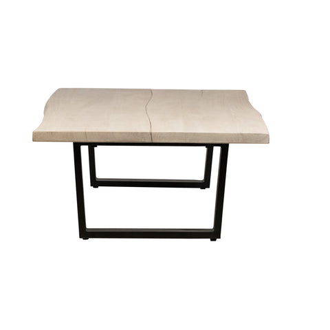 Brixton Light Warm Wash Finish and Black Iron Base Coffee Table