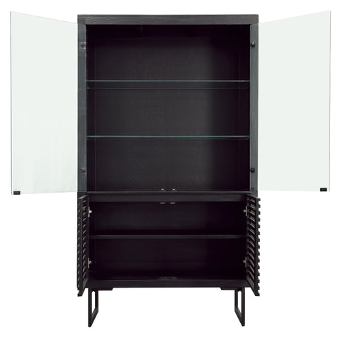 Moblin Matte Black Finish Cabinet