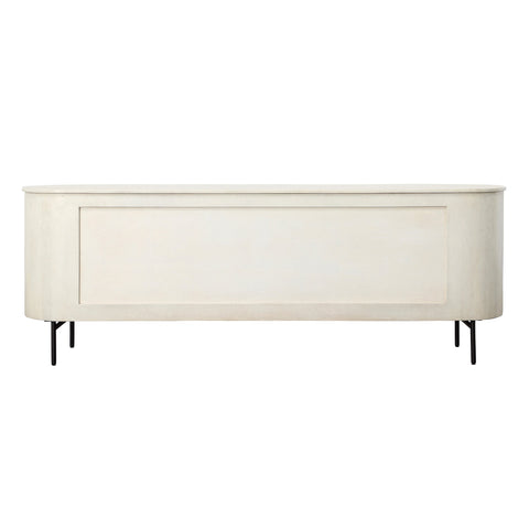 Corden Antique White Wash Sealed Finish with Black Legs and Hardware Sideboard