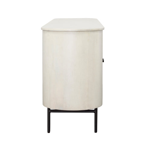 Corden Antique White Wash Sealed Finish with Black Legs and Hardware Sideboard