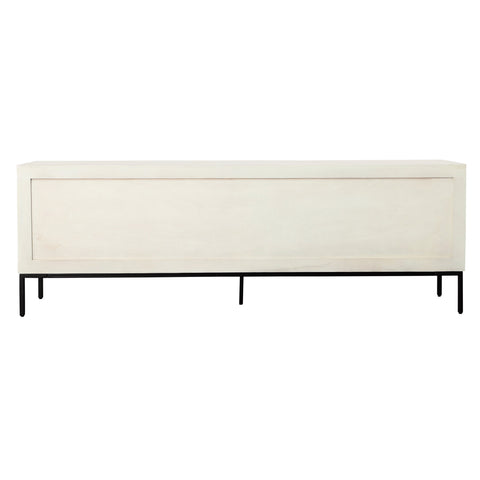 Hepworth Antique Whitewash and Black Metal Sideboard