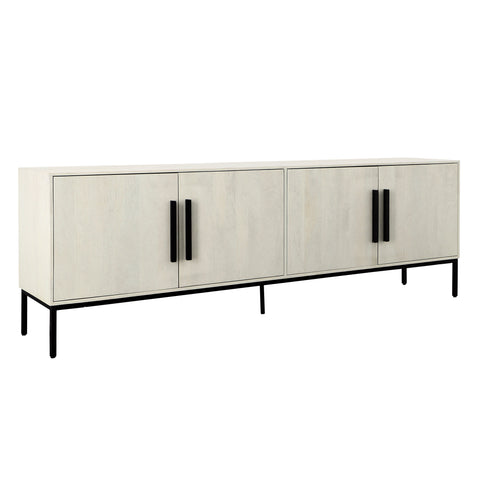 Hepworth Antique Whitewash and Black Metal Sideboard