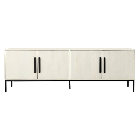 Hepworth Antique Whitewash and Black Metal Sideboard