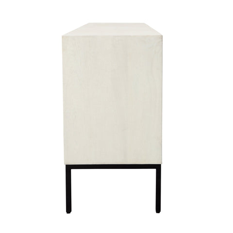 Hepworth Antique Whitewash and Black Metal Sideboard