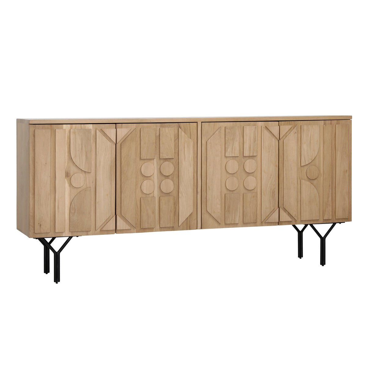 Boise Natural and Black Legs Sideboard