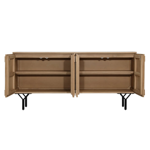 Boise Natural and Black Legs Sideboard