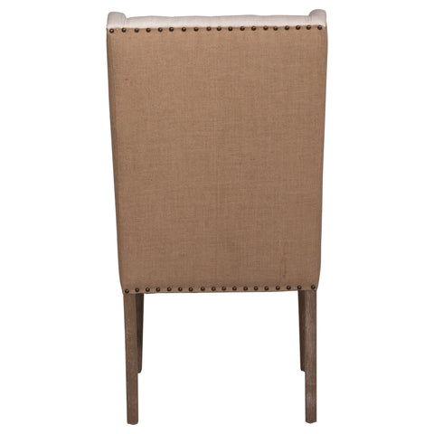 Reilly Ivory with Tan Back and Antique Wood Wash Finish Dining Chair