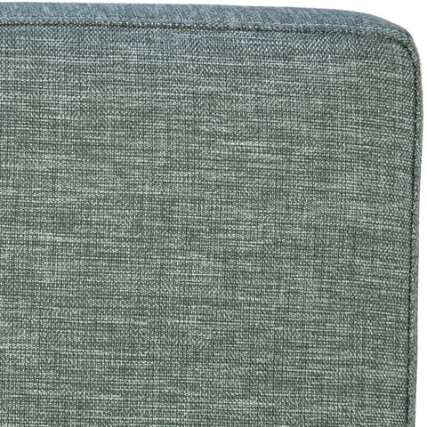 Orila Sea Green Fabric and Black Powder Coated Frame Dining Chair