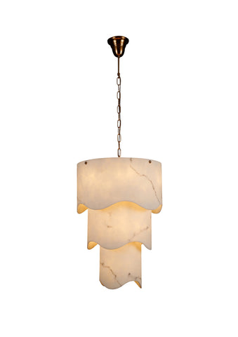 Fausto White and Antique Brass Finish Pendant Light