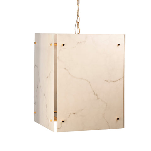 Rexor White with Grey Pattern and Gold Finish Pendant Light