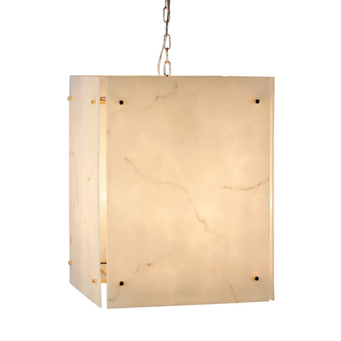 Rexor White with Grey Pattern and Gold Finish Pendant Light