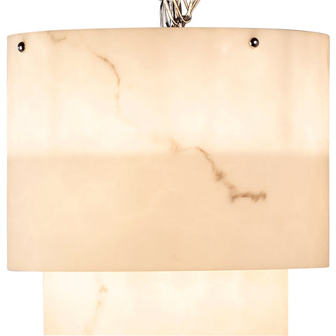 Irwin White with Grey Pattern and Chrome Finish Pendant Light