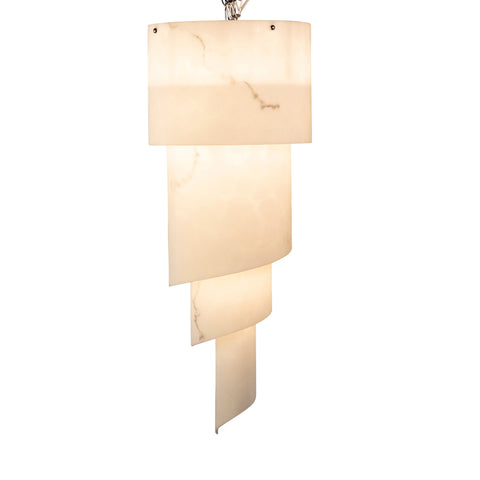 Irwin White with Grey Pattern and Chrome Finish Pendant Light
