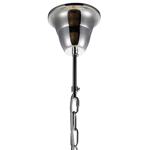 Rexor White with Grey Pattern and Chrome Finish Pendant Light