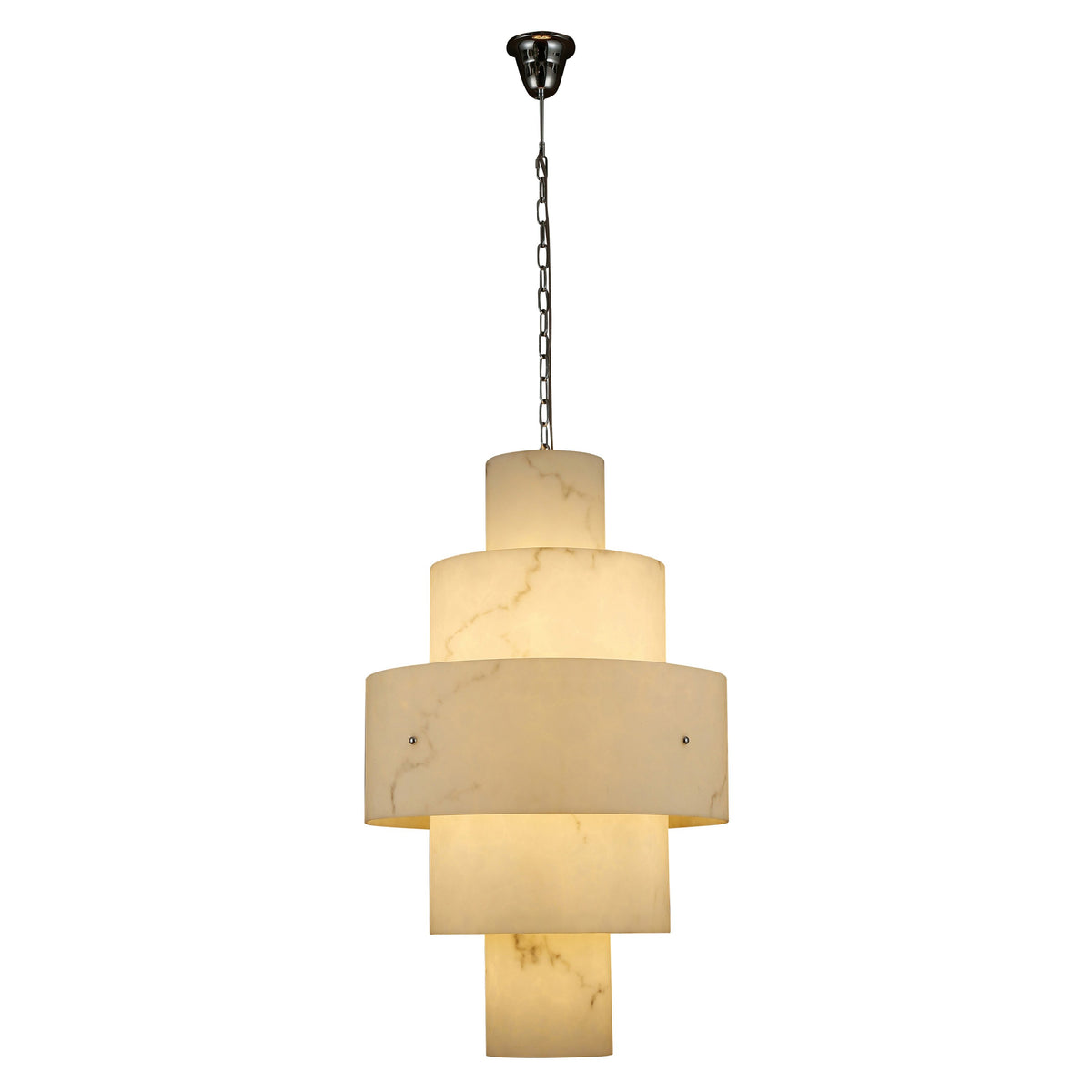 Munson White with Black Veining Chandelier