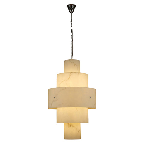 Munson White with Black Veining Chandelier