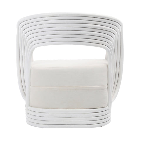 Manila White Finish Occasional Chair
