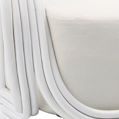 Manila White Finish Occasional Chair