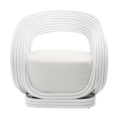 Manila White Finish Occasional Chair