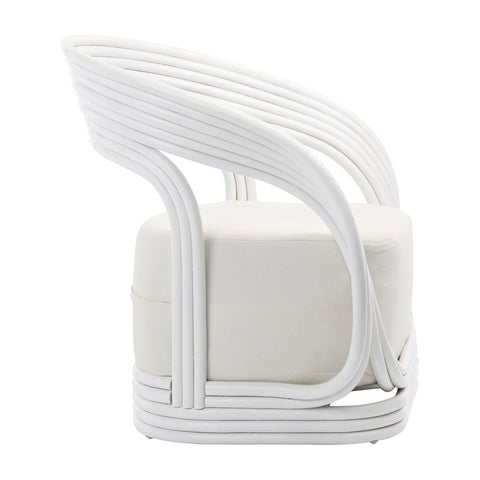 Manila White Finish Occasional Chair