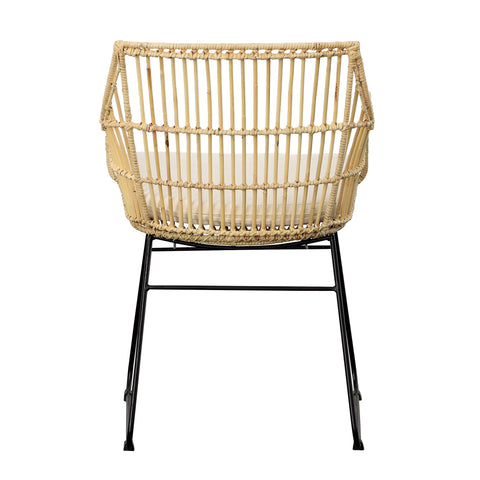 Agalia Black, Natural and Ivory Seat Dining Chair