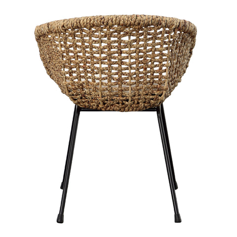 Ellia Black, Natural and Ivory Seat Dining Chair
